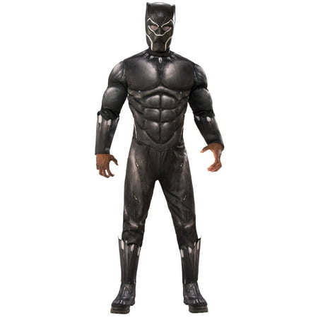 Men's Deluxe Muscle Black Panther Costume