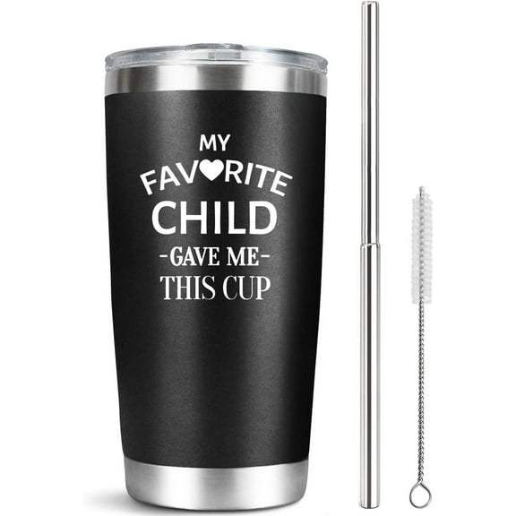 Dad Birthday Gift-My Favorite Child Gave Me This Cup - Best Mom & Dad Gifts - Gag Father''s Day Present Idea from Daughter, Son, Kids -Novelty Birthday Gift for Parents,20 oz Tumbler