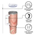 thumbnail image 4 of 40oz Tumbler with Handle and Straw, Vacuum Insulated Stainless Steel Travel Mug, Fits Car Cup Holder, Liquid & Marble Print, 4 of 6