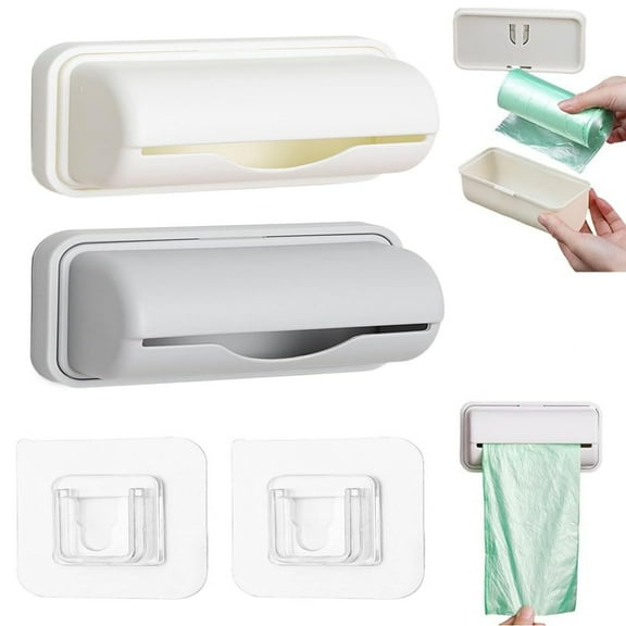 Fineliner Bag Dispenser,New Bin liner Dispenser Trash Bag Holder Dispenser for Plastic Bag Organizer, garbage bag holder for Kitchen Bathroom Laundry Room Organization Storage