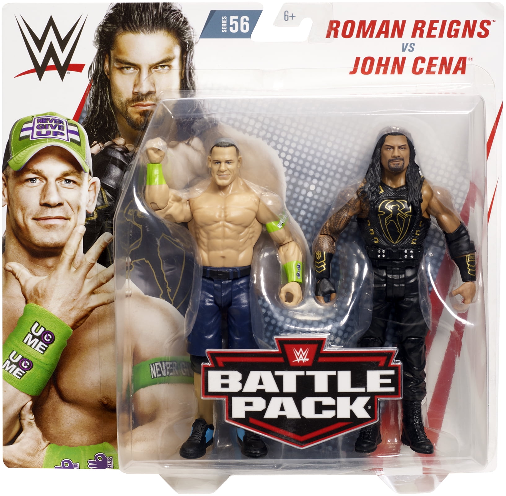 John Cena Roman Reigns Wwe Battle Packs 56 Toy Wrestling