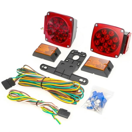 XtremepowerUS 12V LED Submersible Trailer Light Kit DOT Compliant Waterproof Easy to Mount Tail Light RV Marine Boat