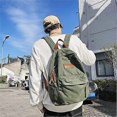 thumbnail image 4 of Women Men Canvas Bag Boy Girl College Backpack Male Female Book Travel Backpack Laptop Lady Student Bags ( Size : 42cm), 4 of 4