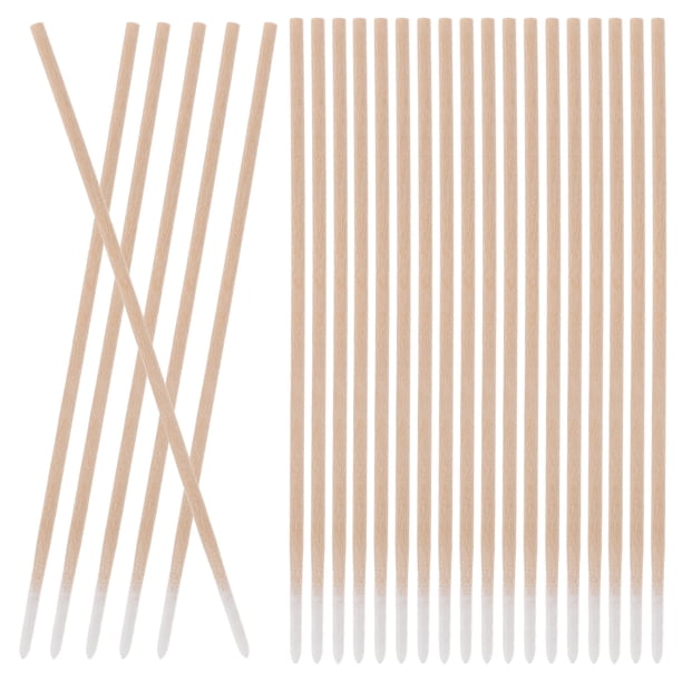 EeaseMX 600 bastoncillos de algodón de 10 cm, aplicador con punta de algodón, de madera, para maquillaje.