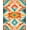 Orange, Pattern 4, variant on ODIKA 4'x6' Machine Washable Non-Slip Area Rug, Vintage Inspired with Intricate Geometric Motifs High Traffic Rug, Orange, 125992