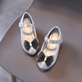 thumbnail image 4 of Girls Princess Shoes High Heeled Shinning Bowknot Decoration Shoes Party Festival Wedding Flower Children Dance Shoes, 4 of 5