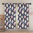 thumbnail image 5 of Pioneer Flower Floral Print Pattern Teens Curtains,Teens Insulated Curtains Set Of 2,Bedroom Essentials,Toddler Room Decor 52"x63", 5 of 5
