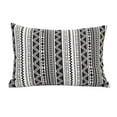 thumbnail image 1 of Home Roots Beddings 329328 Tribal Stripe Lumbar Pillow, Black, 1 of 1