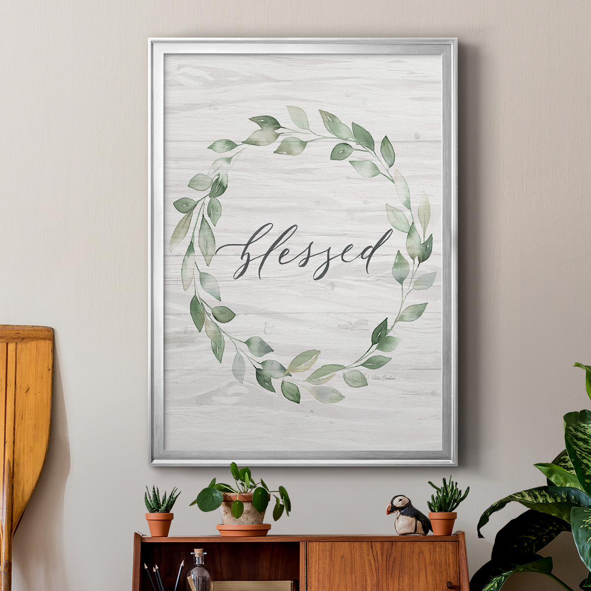 Blessed Wreath Premium Framed Print - Ready to Hang