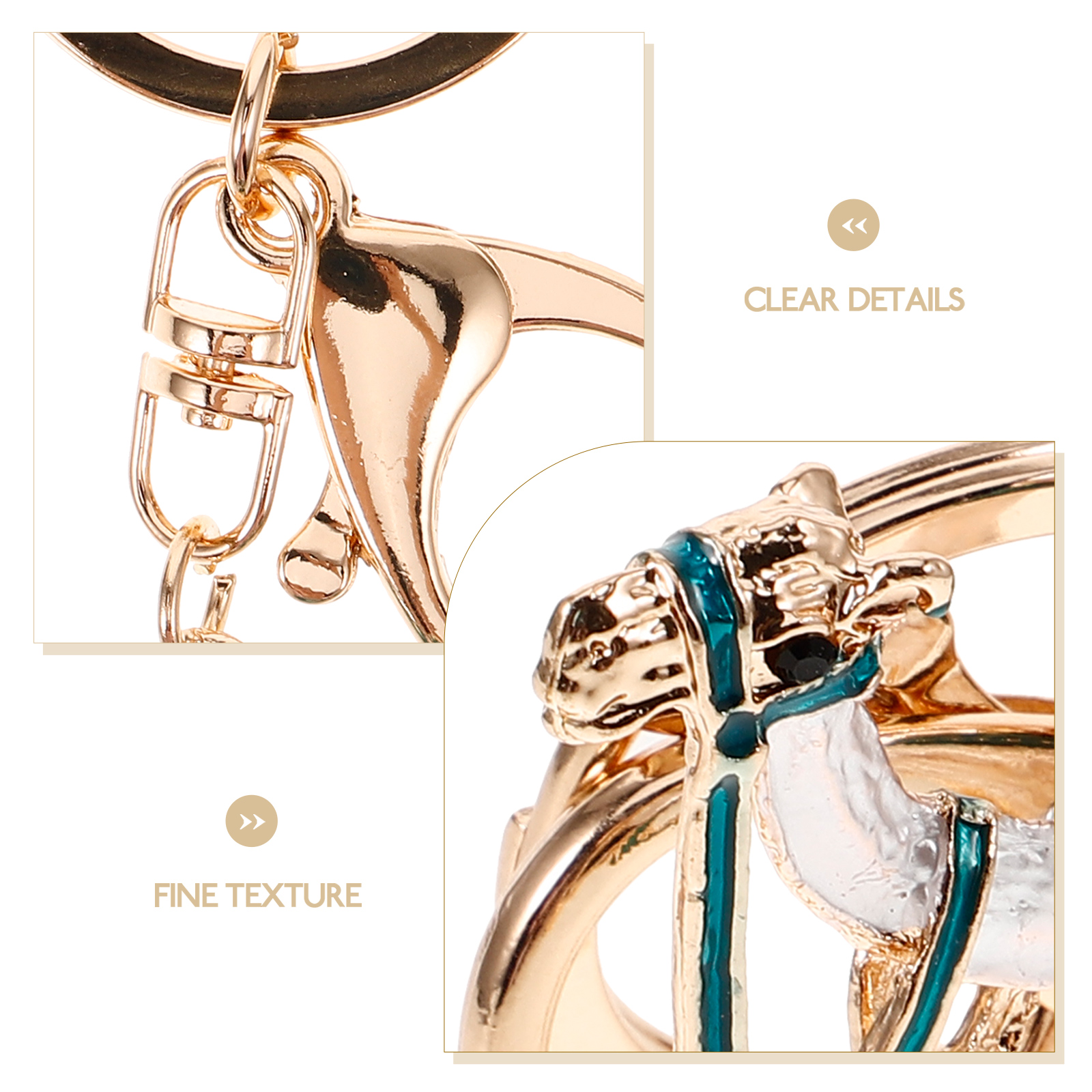 Rhinestone Camel Keychain – Blue Crystal Charm, Bag Hanging Ornament, Animal Key Ring Decor, 10.2x5.5x1.5 Cm - View #10