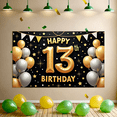 thumbnail image 7 of Decorative Banner Happy 13th Birthday Balloon Theme Polyester Material Celebrate for Birthday Party Teen Celebration Event, 7 of 7
