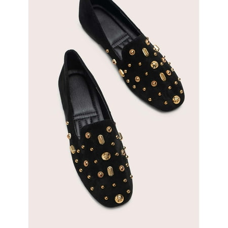 

Metal Decor Flat Loafers Women‘s Footwear