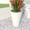 White, variant on LeisureMod Pebble Fiberstone and MGO Clay Planter, Mid-Century Modern Tapered Round Planter Pot for Indoor and Outdoor (White, 28 Inch)
