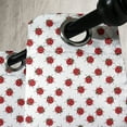 thumbnail image 3 of Ambesonne Cartoon Grommet Curtain, Ladybugs Funny Art Pattern, 50" x 72", White and Red, 3 of 6