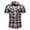 Blue, variant on Men Clearance LYXSSBYX Mens Dress Shirts Short Sleeve Plaid Shirt Pocket Single-breasted Turndown Short Sleeve Blouse