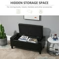 thumbnail image 4 of HOMCOM Banc de Rangement, Banc Ottoman avec Dessus Rabattable, Noir, 4 of 10