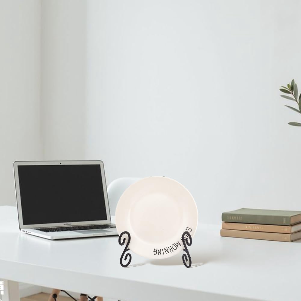 8 Inch Plate Stand Iron Easels Display Stand Metal Plate Holder Frame and Artworks Easel Tabletop Art Rack DIY