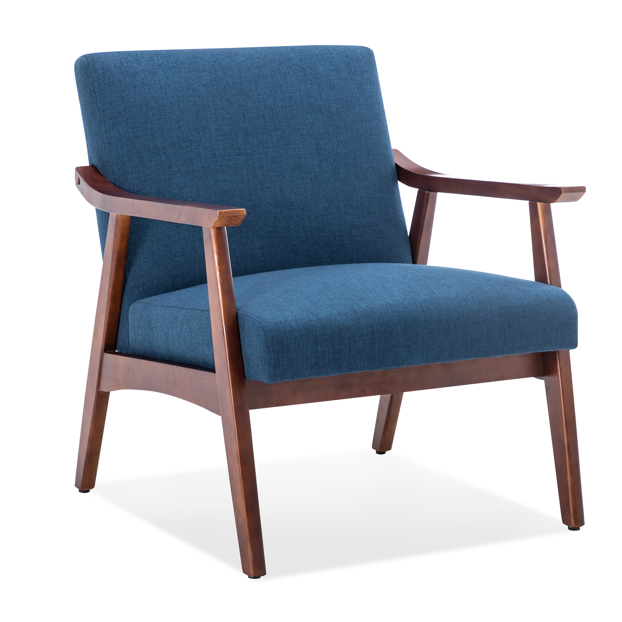 BELLEZE Mid-Century Modern Accent Armchair Solid Hardwood Upholstered