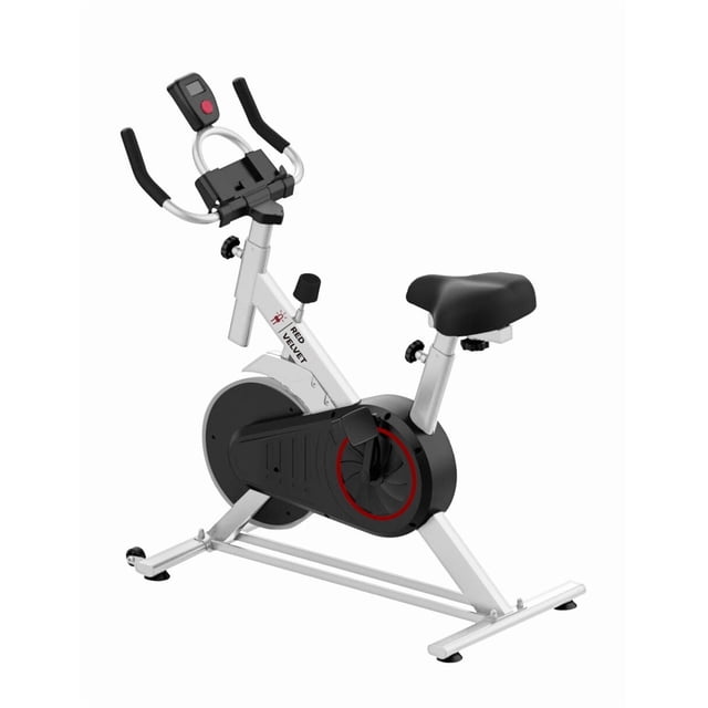 RED VELVET Bicicleta Estática de Spinning con Volante de Inercia de 4 kg: ¡Transforma tu Rutina en Casa! (BLANCO)