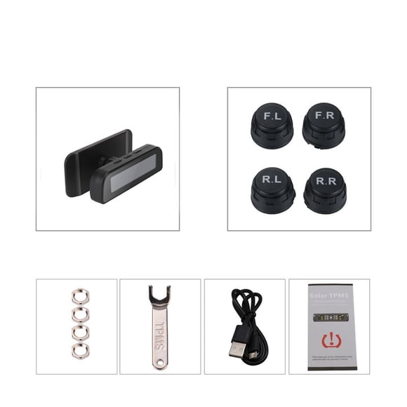Tire Pressure Monitor Windowshield Mounting Tire Pressure Monitoring System Wireless Solar TPMS External