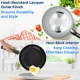thumbnail image 4 of SereneLife Kitchenware Pots & Pans Basic Kitchen Cookware, Black Non-Stick Coating Inside, Heat Resistant Lacquer (6-Piece Set), One Size, Gray, 4 of 7