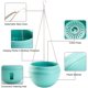 thumbnail image 3 of Sungmor - Maceta colgante para jardín con forma de cuenco, maceta de plástico resistente, maceta creativa para almacenamiento y liberación de agua, maceta decorativa para interiores y exteriores Vhermosa HMHZ728-2, 3 of 6
