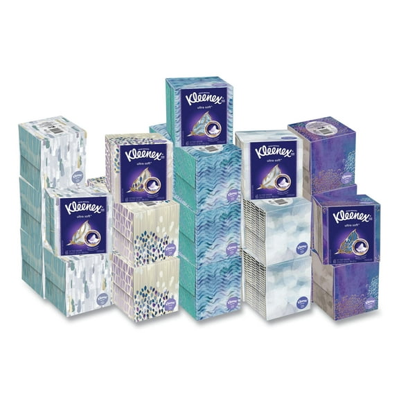Kleenex® Ultra Soft Facial Tissue, 3-ply, White, 8.4 X 8.2, 65 Sheets/box, 27 Boxes/carton