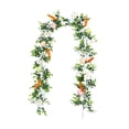 thumbnail image 3 of Guirnalda de Pascua, guirnalda de primavera, hojas verdes, guirnalda de huevos de Pascua artificiales, flores A, 3 of 8