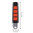 thumbnail image 3 of Control remoto de 4 teclas de plástico con código de clonación de 433 MHz para puerta de garaje (negro + rojo), 3 of 4