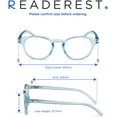 thumbnail image 5 of READEREST ROUND BLUE LIGHT BLOCKING READING GLASSES (LIGHT BLUE, 3.75, 5 of 6