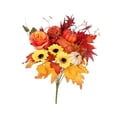 thumbnail image 4 of Ramo de flores artificiales de otoño con hojas de arce artificiales para jardín, para exteriores, damas de honor, inauguración de la casa, granja, ofi Estilo C, 4 of 8
