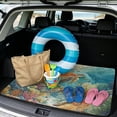 thumbnail image 2 of COEQINE SUV Cargo Liner for Pets, All Season Trunk Liner Machine Washable Cargo Cover Cute Dog Seat Cover for SUV, Sedan, Truck, Universal Fit, Underwater Sea Turtle Coral, 2 of 7