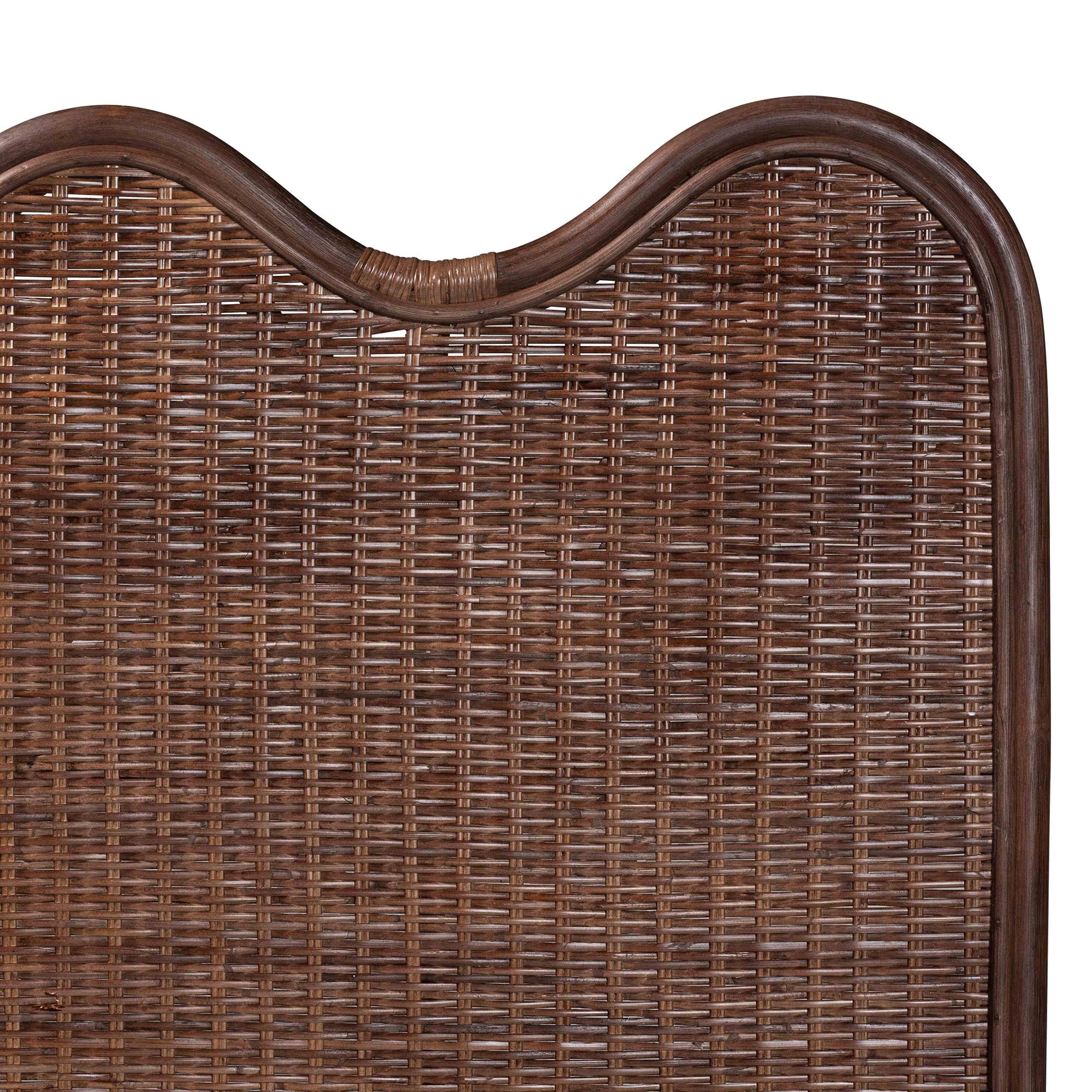 bali & pari Einya Boho Standalone Headboard, King, Coffee Bean