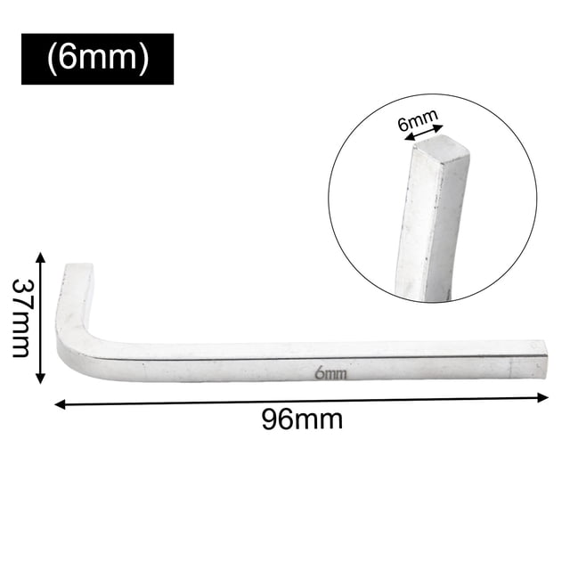 L Shape Square Head Wrench Square Key 4 Point Wrench Screwdriver Set 3-10mm Tightening Square Screws Hand Repair Tool Accessory 6mm
