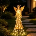 thumbnail image 6 of AZXY Solar Garden Stake Lights, Angel Solar Christmas Stake Light, Waterproof Outdoor LED Pathway Light, Auto On Off Angel Yard Ornament for Lawn Patio Walkway Christmas Holiday Decorations, 6 of 9