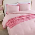 thumbnail image 6 of Betsey Johnson - Twin Comforter Set, Bedding Set with Matching Sham & Bonus Soft Throw, Dorm Essentials (Signature Hotel Solid Pink), 6 of 7