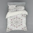 thumbnail image 2 of Ambesonne Ethnic Bedding Set 3 Pcs, Flower Swirls Doily Style, Twin XL, Pale Pink Pale Grey, 2 of 3