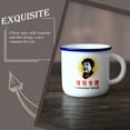 thumbnail image 5 of TABLETREANDS Enamel Mugs White Retro Design Adults Daily Use 6Pcs 2.8x1.9in, 5 of 6