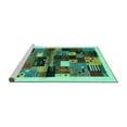 thumbnail image 2 of Ahgly Company Machine Washable Indoor Rectangle Abstract Turquoise Blue Contemporary Area Rugs, 8' x 12', 2 of 4