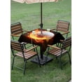 thumbnail image 5 of Square Outdoor Tablecloth with Umbrella Hole Golf Ball Outside Table Cloth Waterproof Patio Table Cover Sport Modern Glowing Burning Classic Art Zipper Tablecloths for Picnic Party Camping 60x60 Inch, 5 of 8