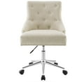 thumbnail image 4 of Modway Regent Tufted Button Swivel Upholstered Fabric Office Chair in Beige, 4 of 7
