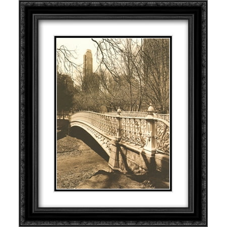 Central Park Bridges II 2x Matted 15x18 Black Ornate Framed Art Print by Chris (Best Central Park App)