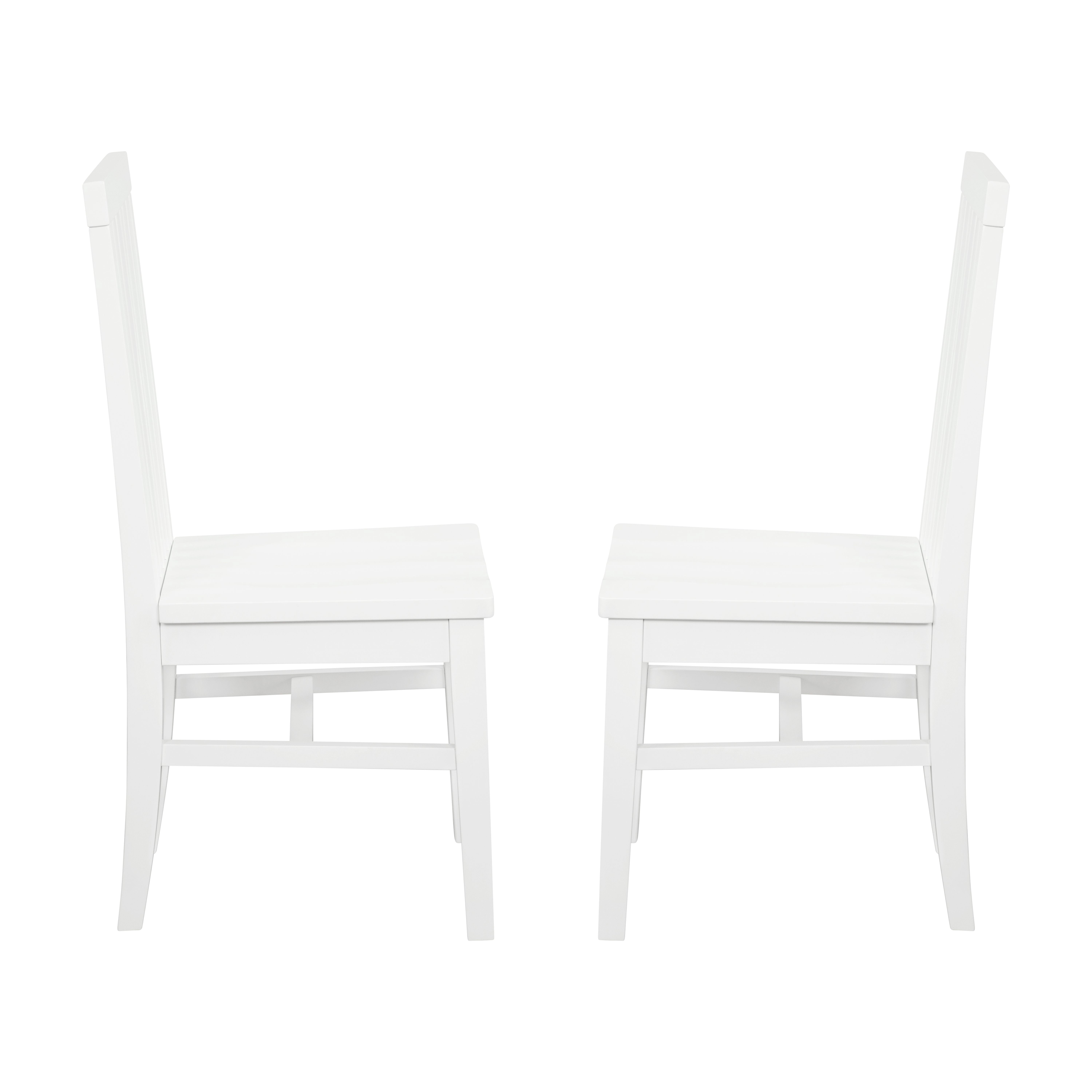 Linon Percival Indoor Wood Dining Side Chair, Set of 2, White