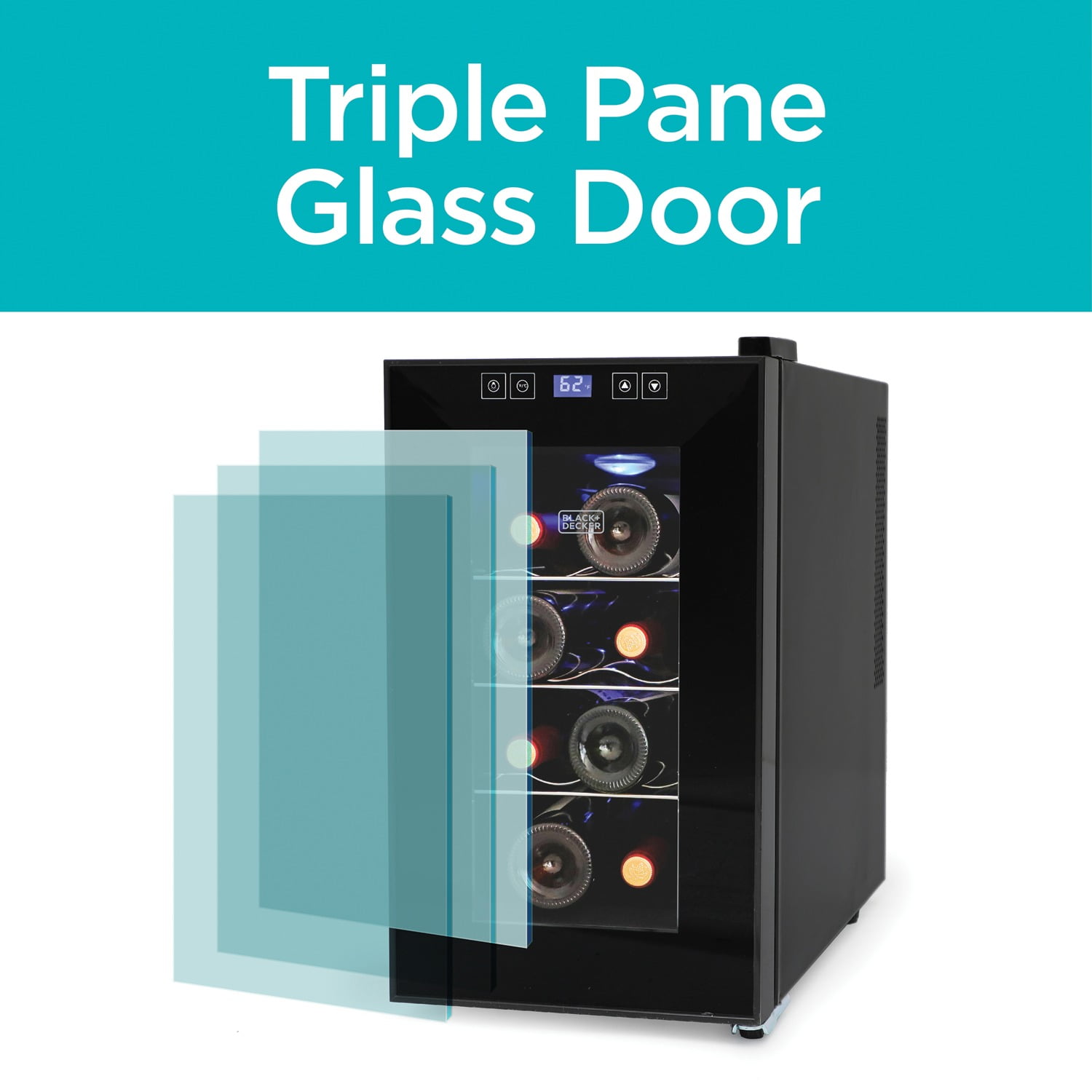 BLACK+DECKER Wine Cellar with LED Display (8 Bottle), BD60026