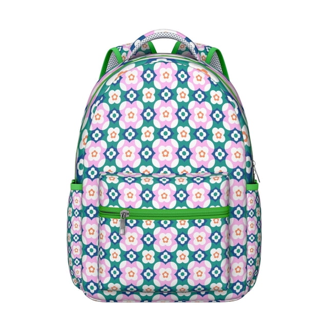 Vintage Botanical Flower Students Backpack Lightweight, Fashion School Bag with Rustic Floral Design for Student and Student