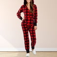 thumbnail image 1 of Mameluco con estampado de manga larga para mujer Ropa de dormir cómoda con estampado navideño Ropa de estar informal, 1 of 9