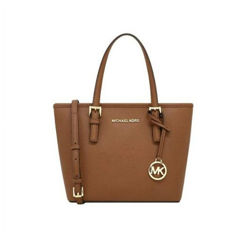 Michael Kors Xs Carry All Jet Set Travel Womens Tote (Brown Gold)
