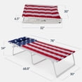 thumbnail image 2 of Best Choice Products Extra Wide Padded Patio Chaise Lounge Chair, Portable Recliner w/ 8 Positions - American Flag, 2 of 8