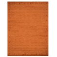 thumbnail image 2 of Rugsotic Carpets Hand Knotted Wool Area Rug 8'x10' Orange Contemporary Rectangle Indoor Rug for Living Room, Bedroom Antimicrobial L00535, 2 of 5