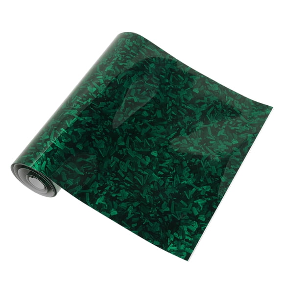 Unique BargainsGreen Carbon Fiber Bright Finish Protective Car Wrap Film 59.1ftx11.8ft Exterior Interior Vinyl Wrap Cover 5.5mil PET 1 Pc Universal